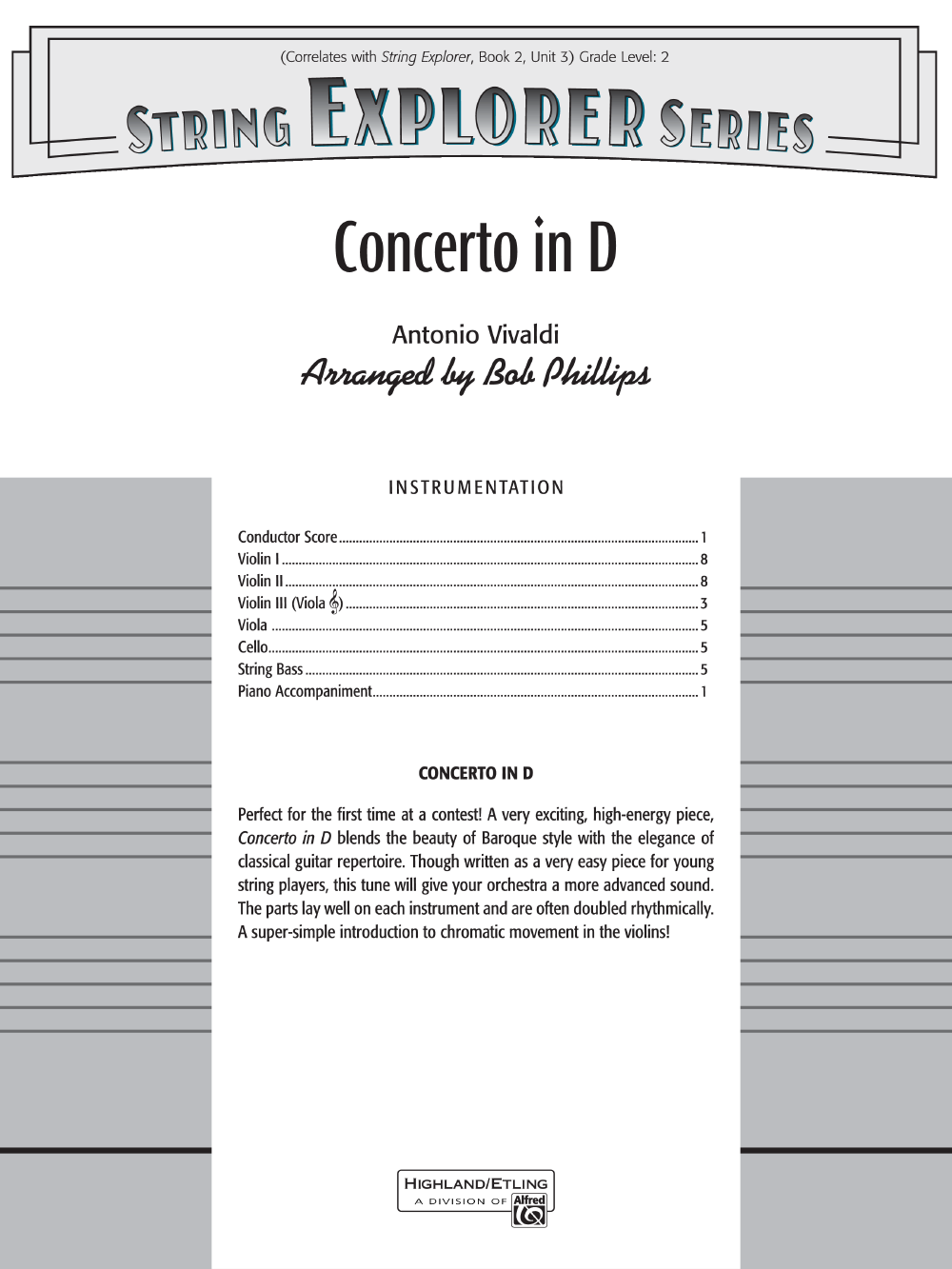 CONCERTO IN D SCORE