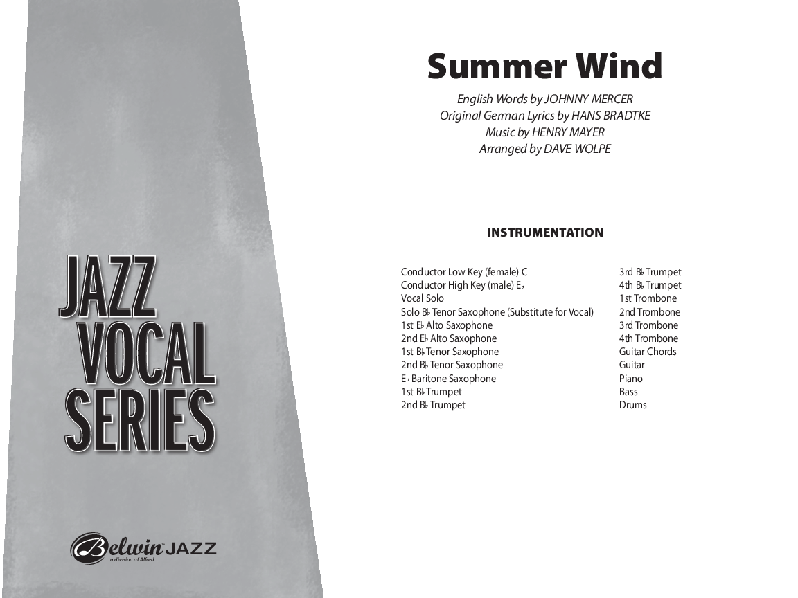 SUMMER WIND VOCAL SOLO WITH JAZZ ENSEMBLE