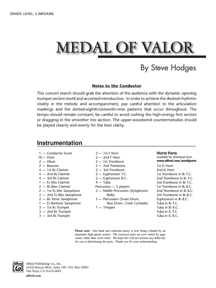 MEDAL OF VALOR SCORE