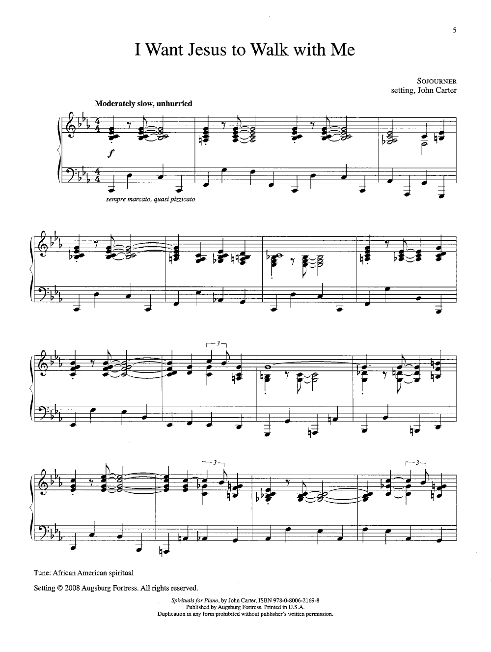 Spirituals For Piano