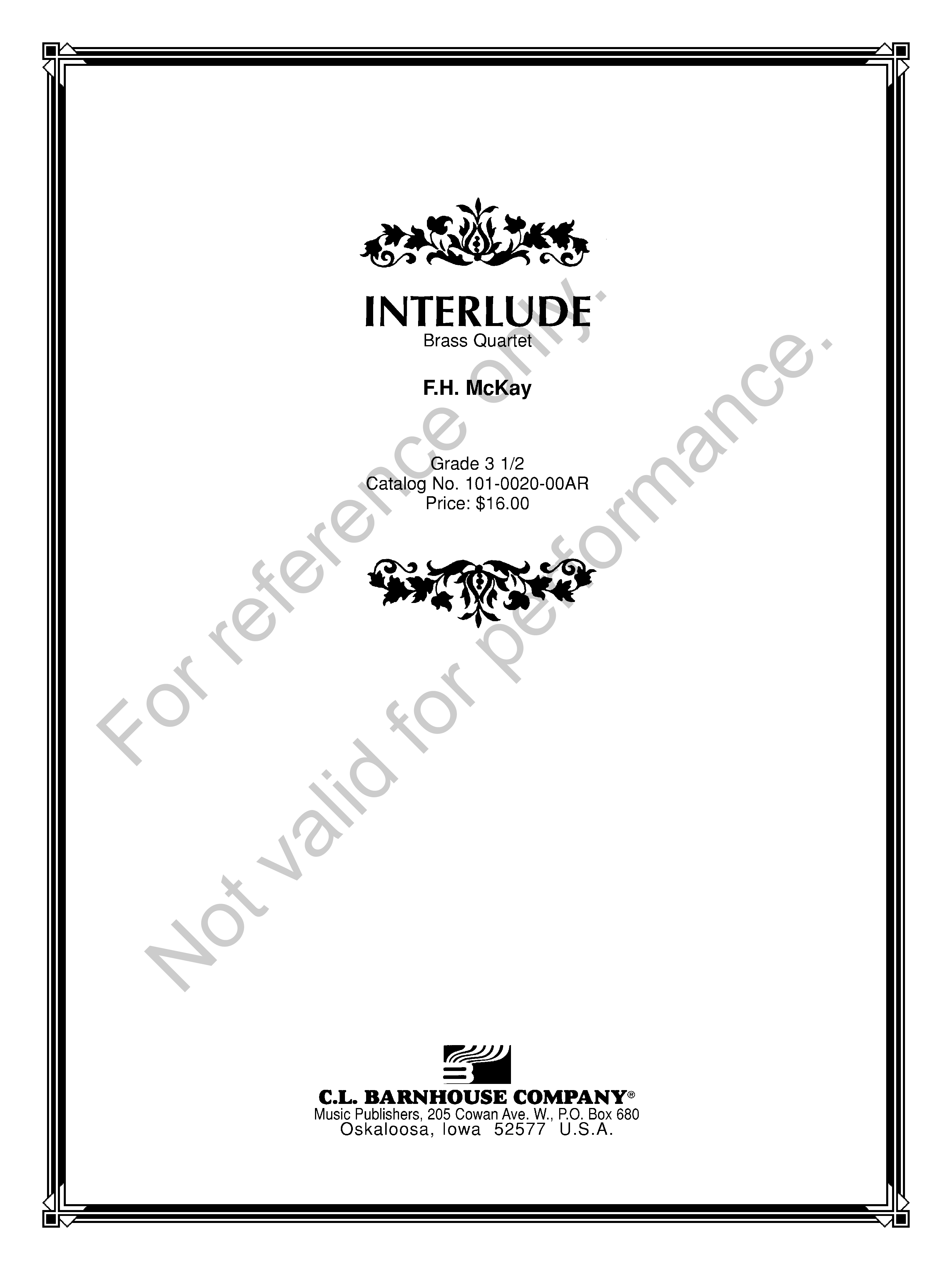 INTERLUDE BRASS QUARTET-ARCHIVE