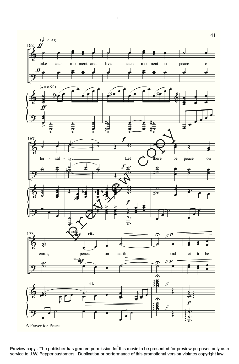 A Thrill of Hope SATB P.O.D.