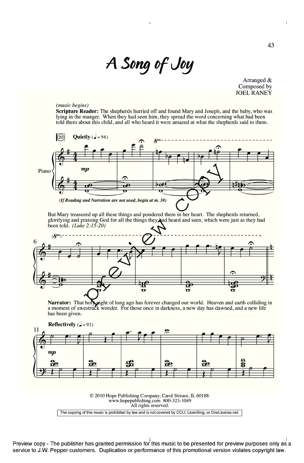 A Thrill of Hope SATB P.O.D.