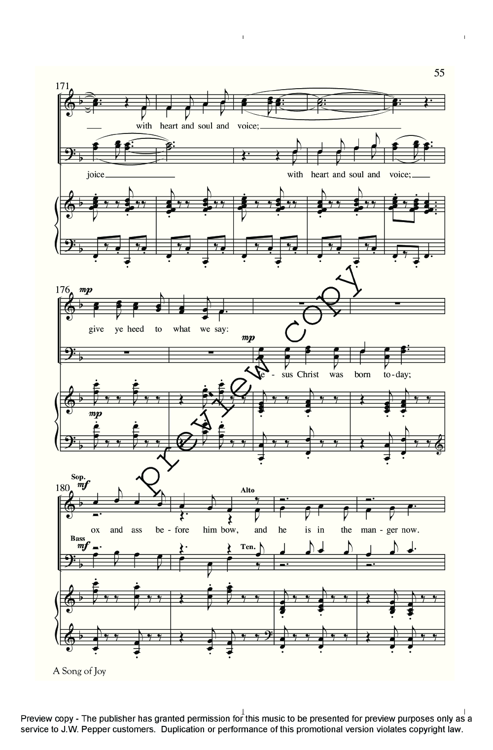 A Thrill of Hope SATB P.O.D.