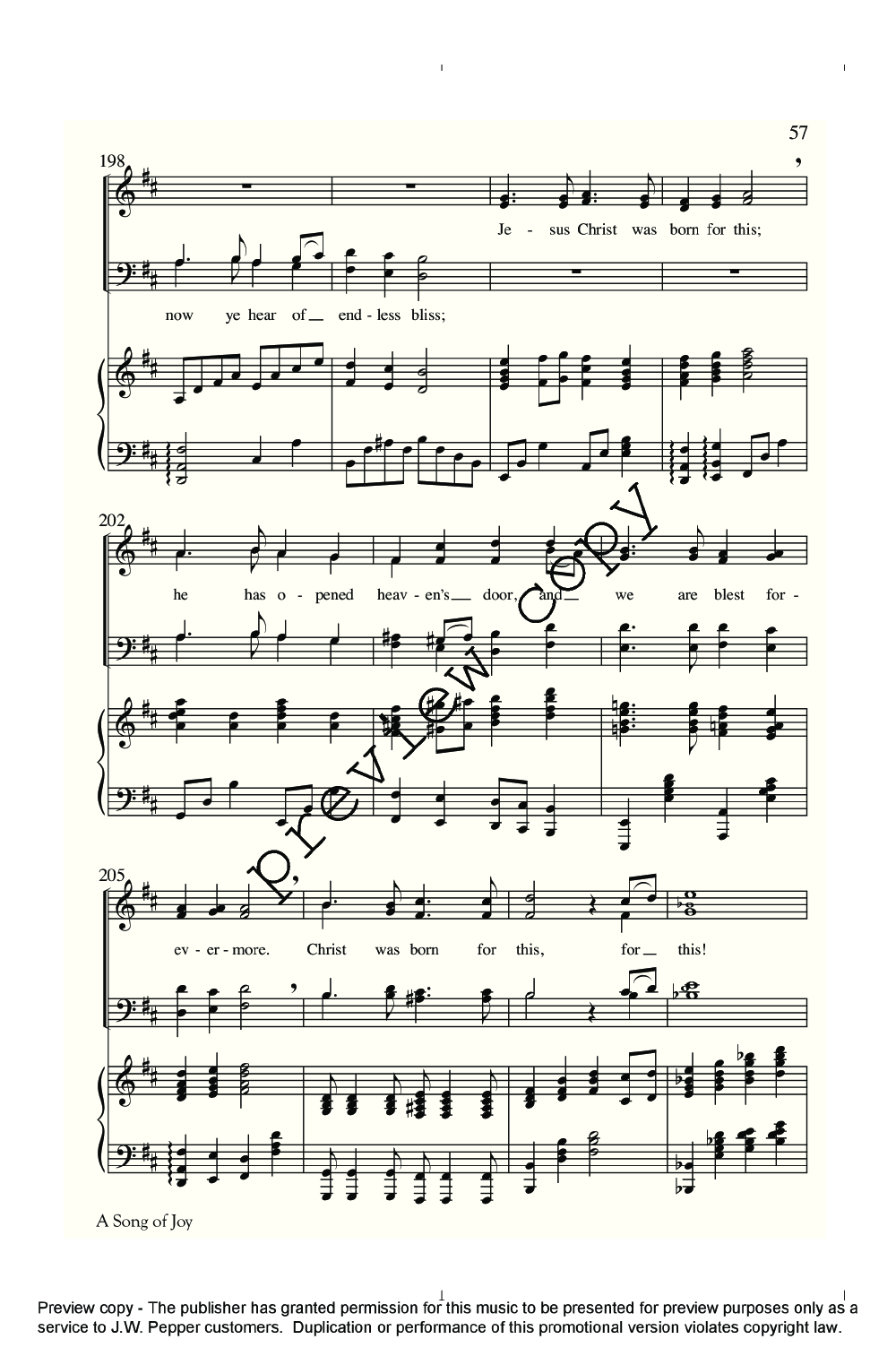 A Thrill of Hope SATB P.O.D.