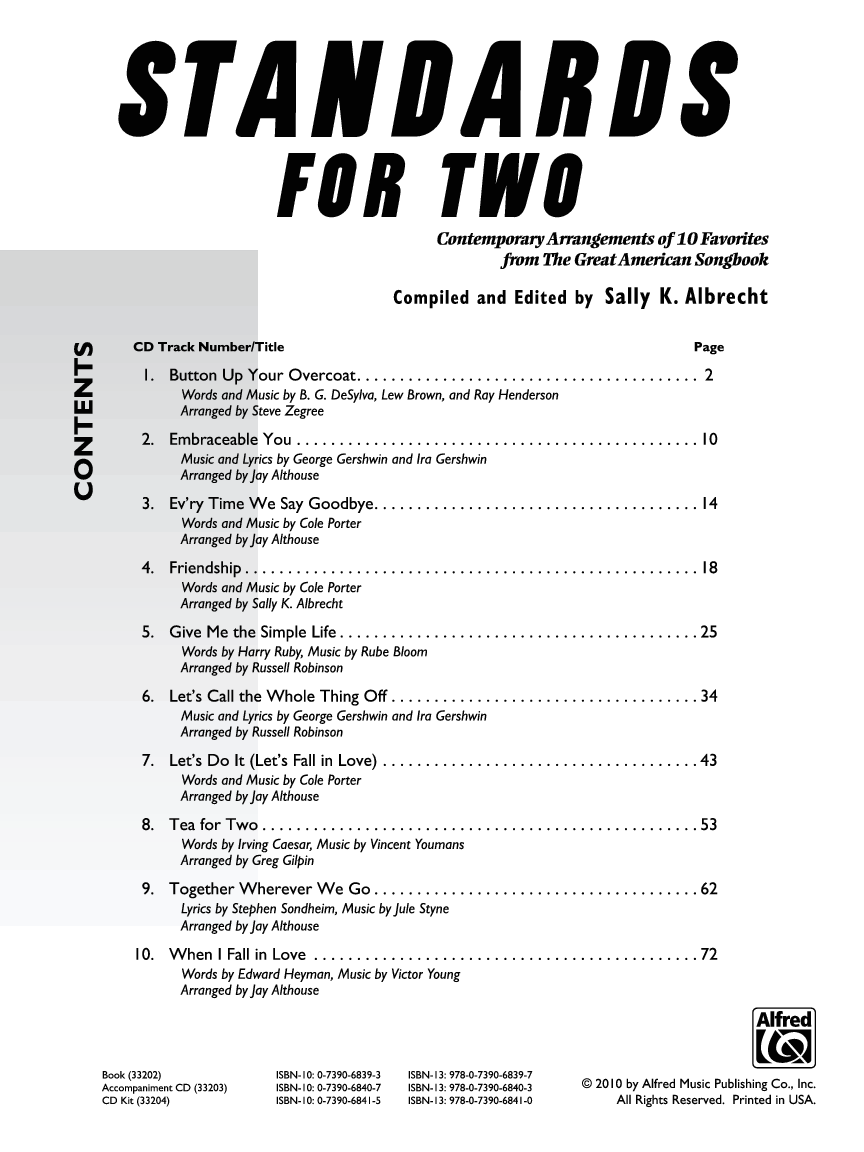 STANDARDS FOR TWO ACC CD