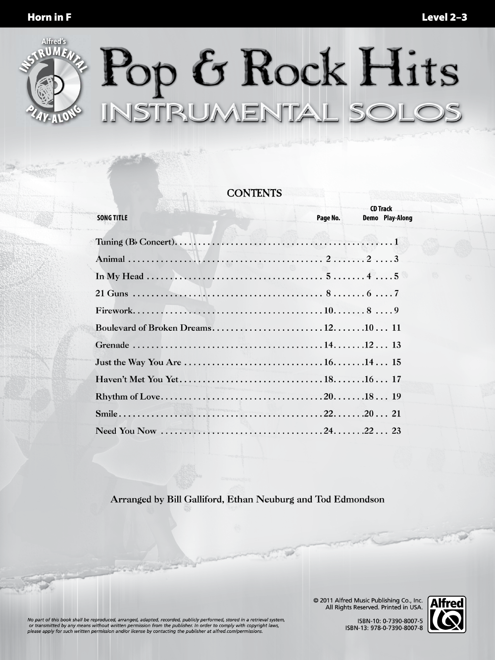 POP AND ROCK HITS INSTRUMENTAL SOLOS HORN IN F BK/CD