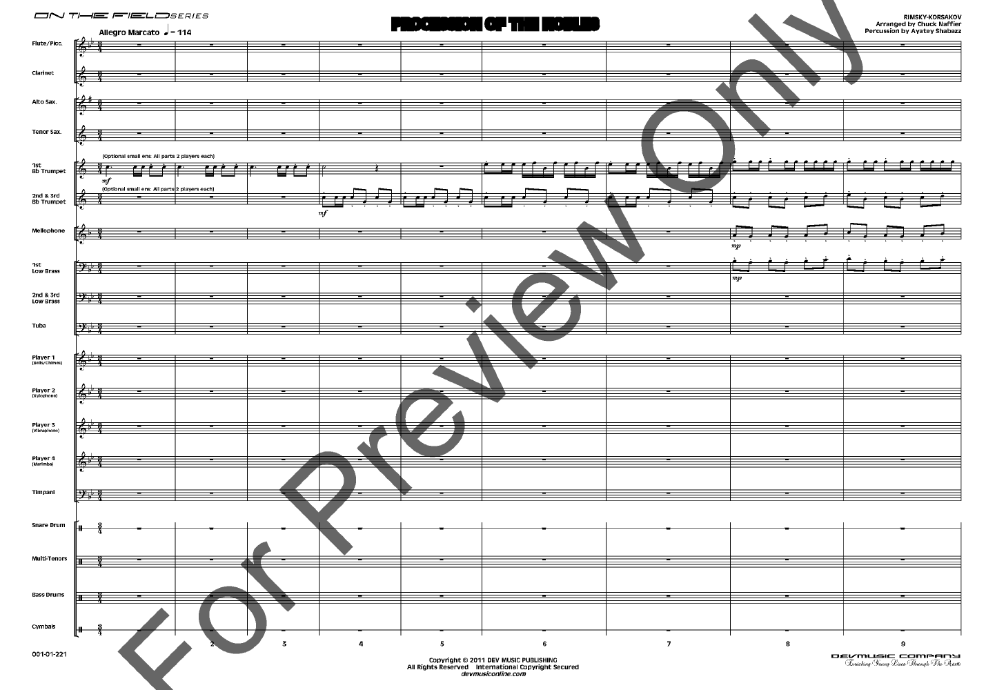 Rimsky-Korsakov Show Part 1- Procession of the Nobles Score