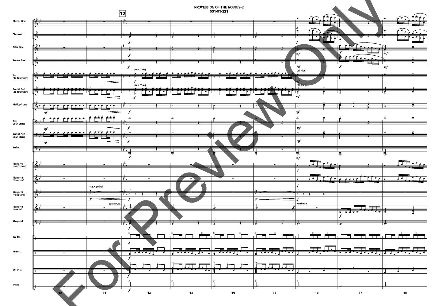 Rimsky-Korsakov Show Part 1- Procession of the Nobles Score