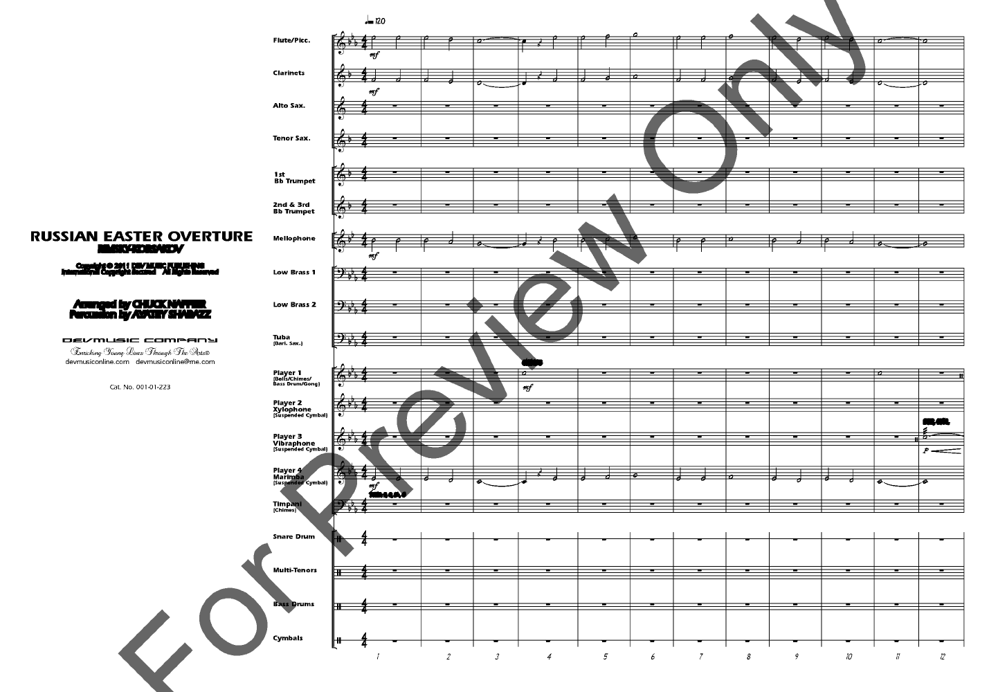 Rimsky-Korsakov Show Part 3- Russian Easter Overture Score