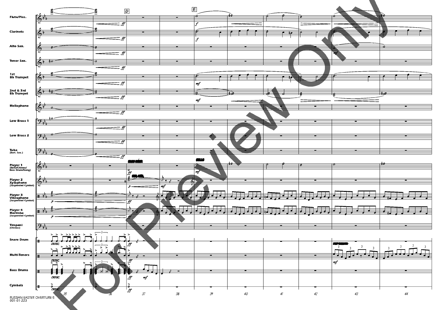 Rimsky-Korsakov Show Part 3- Russian Easter Overture Score