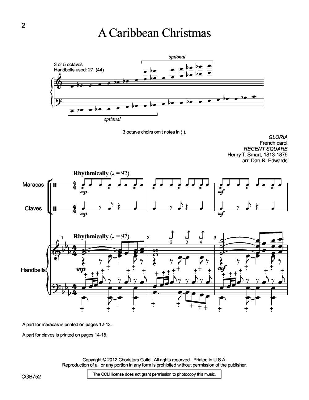 A Caribbean Christmas 3-5 Octaves