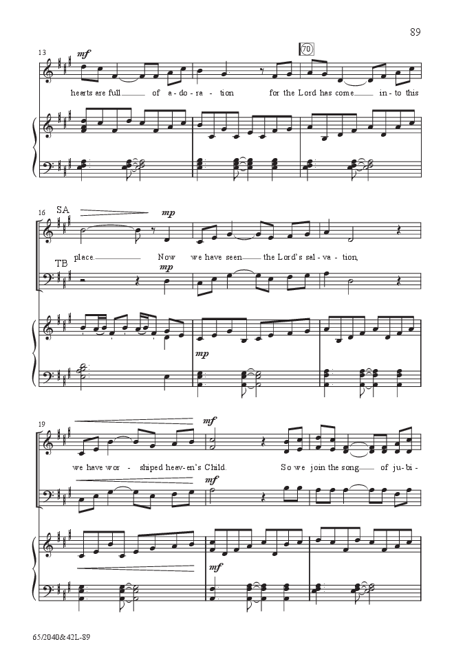 Heaven's Child SATB Preview Pack