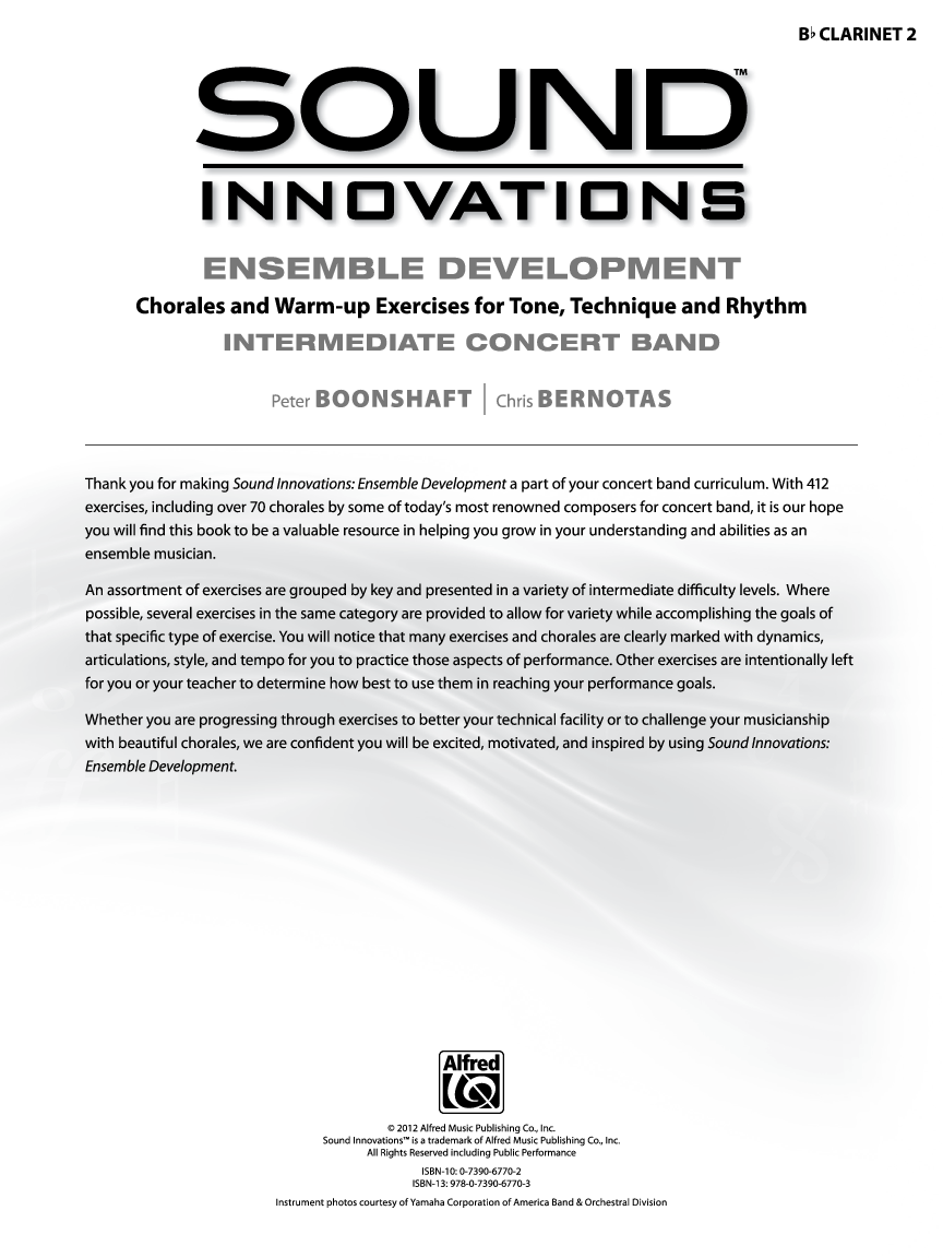 Sound Innovations for Concert Band: Ensemble Development Clarinet 2
