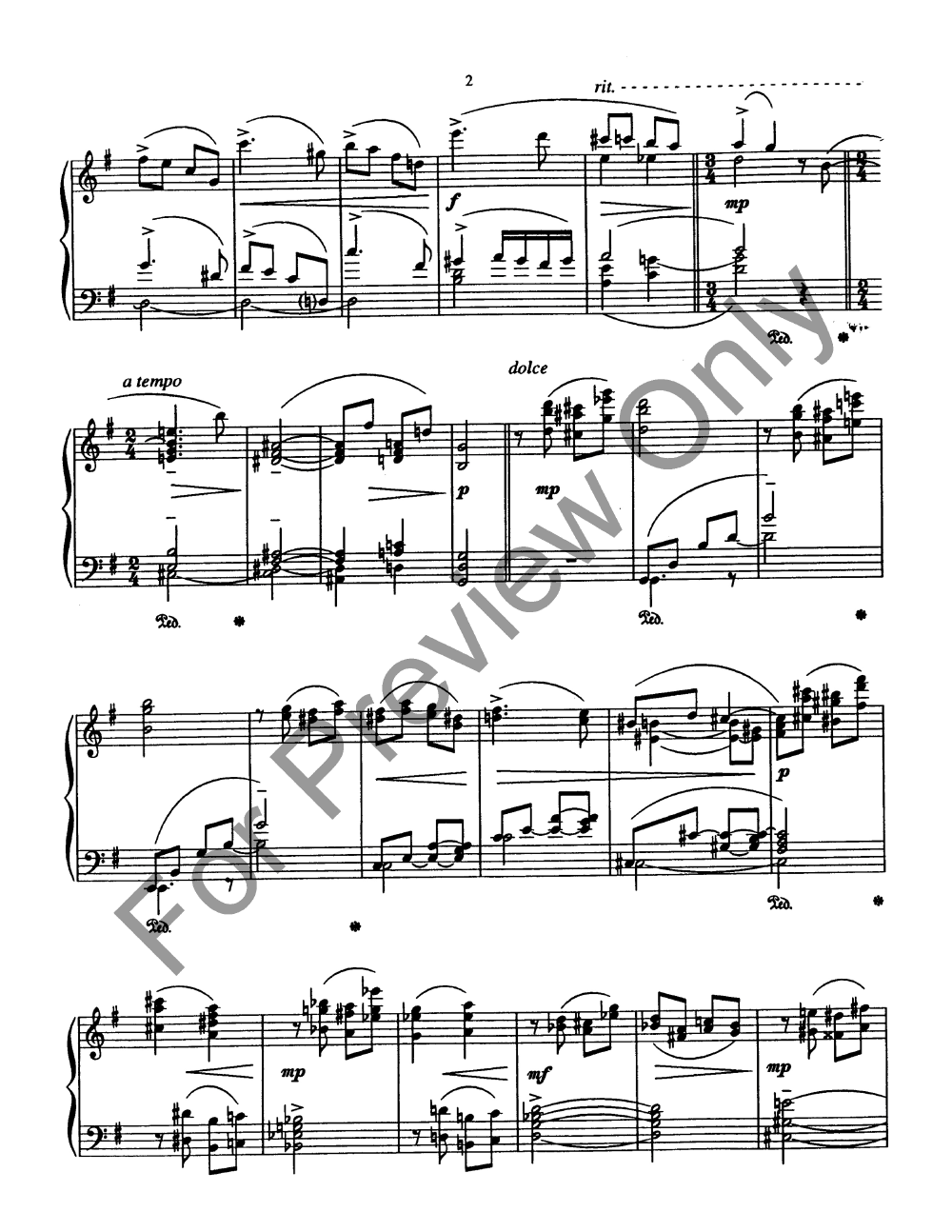 Aubade Op 40 #5 Piano P.O.D.