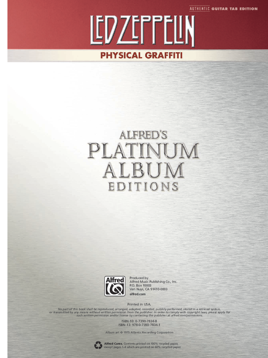 Led Zeppelin : Physical Graffiti Platinum Guitar