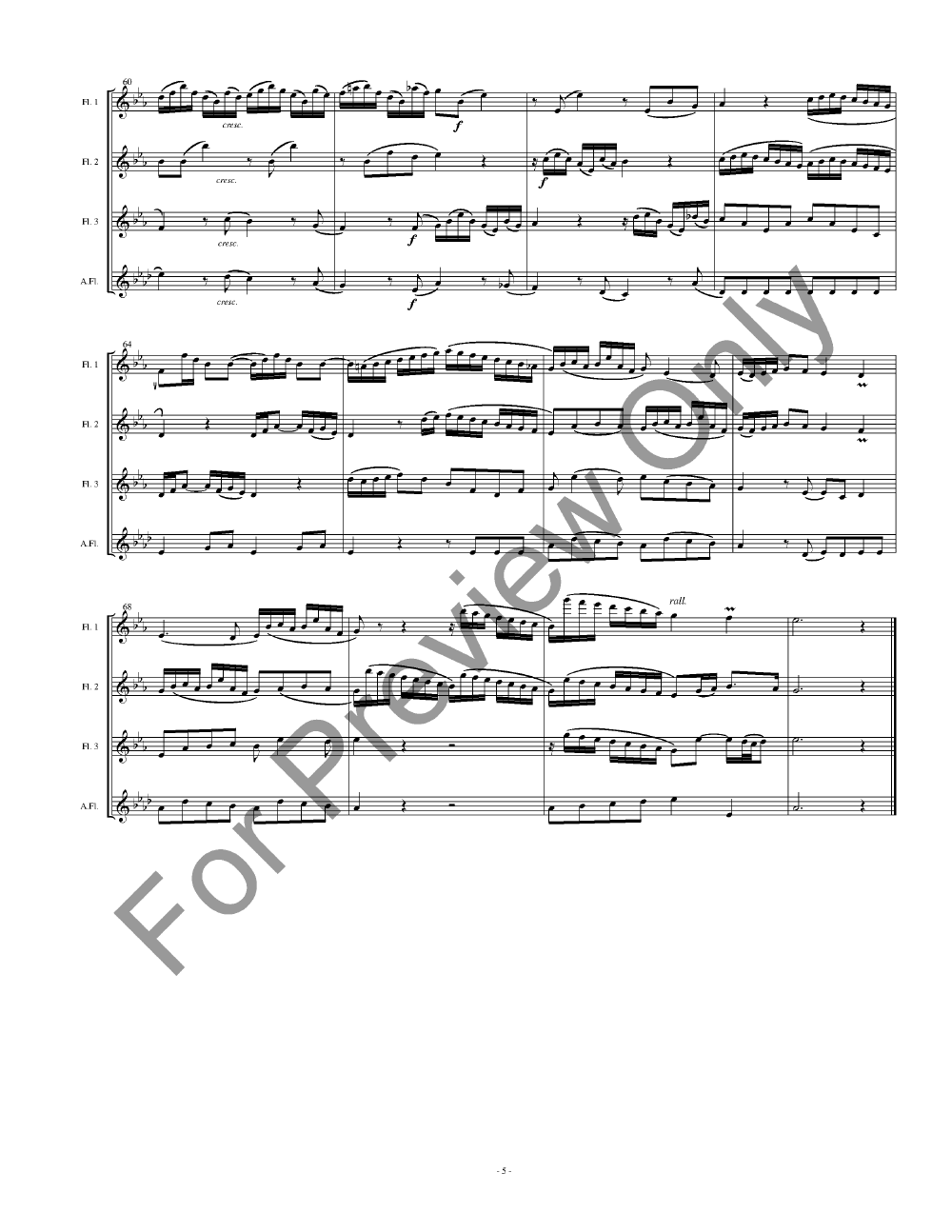 Flute Sonata in E flat Major Flute Quartet P.O.D.