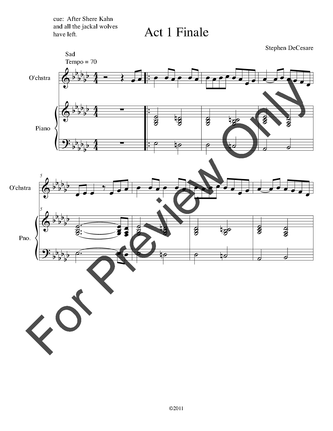 Jungle Book: The Musical Vocal Score P.O.D.