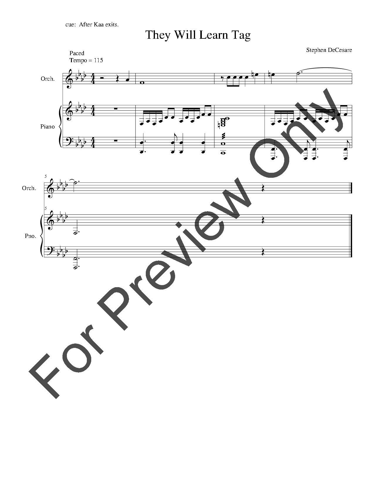 Jungle Book: The Musical Vocal Score P.O.D.