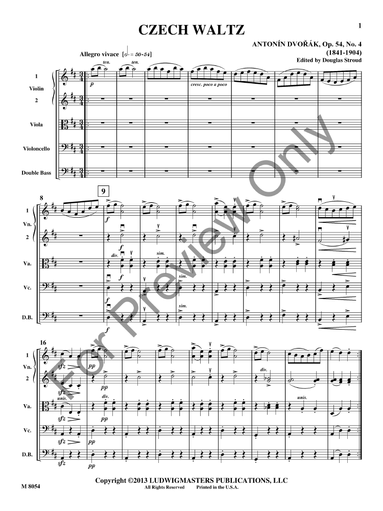 Czech Waltz, Op. 54, No. 4