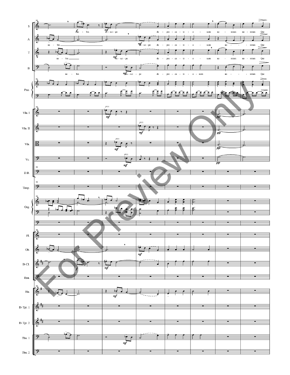 Wedding Mass Full Score with Orchestra Parts P.O.D.