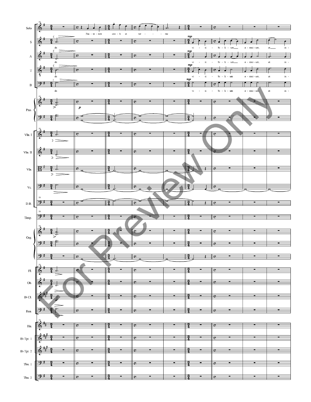 Wedding Mass Full Score with Orchestra Parts P.O.D.