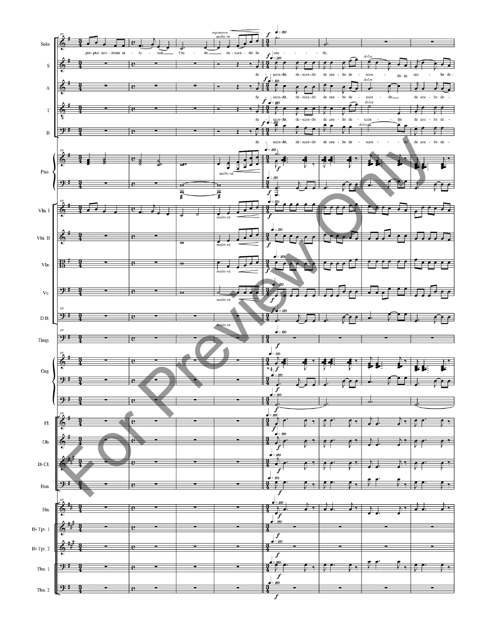 Wedding Mass Full Score with Orchestra Parts P.O.D.