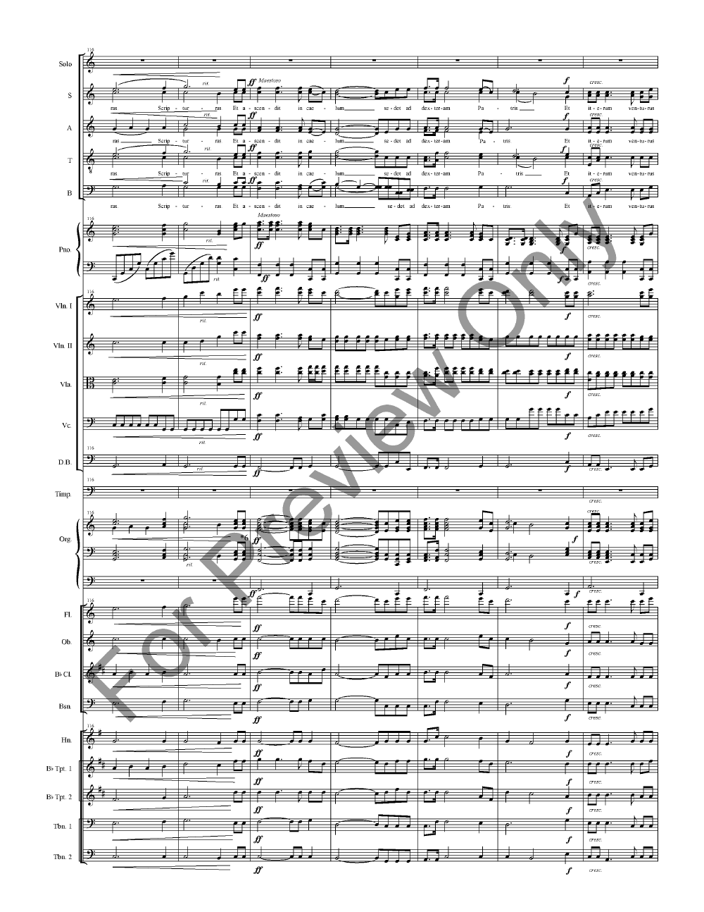 Wedding Mass Full Score with Orchestra Parts P.O.D.