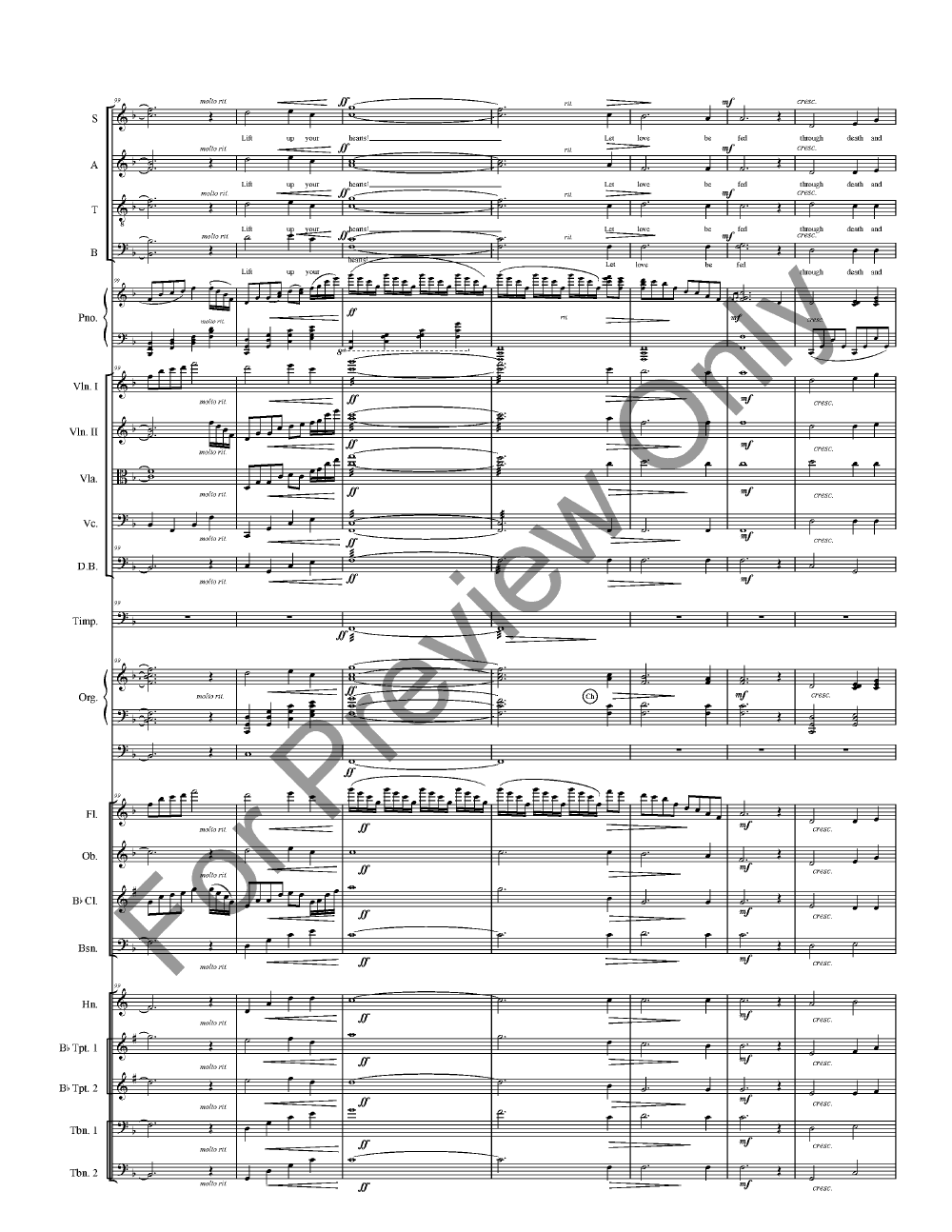 Wedding Mass Full Score with Orchestra Parts P.O.D.