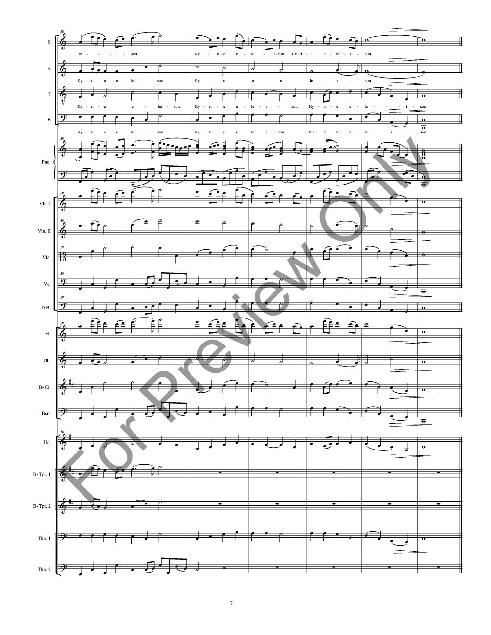 Wedding Mass Full Score with Orchestra Parts P.O.D.