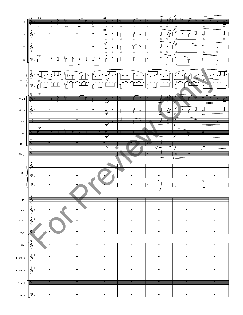 Wedding Mass Full Score with Orchestra Parts P.O.D.