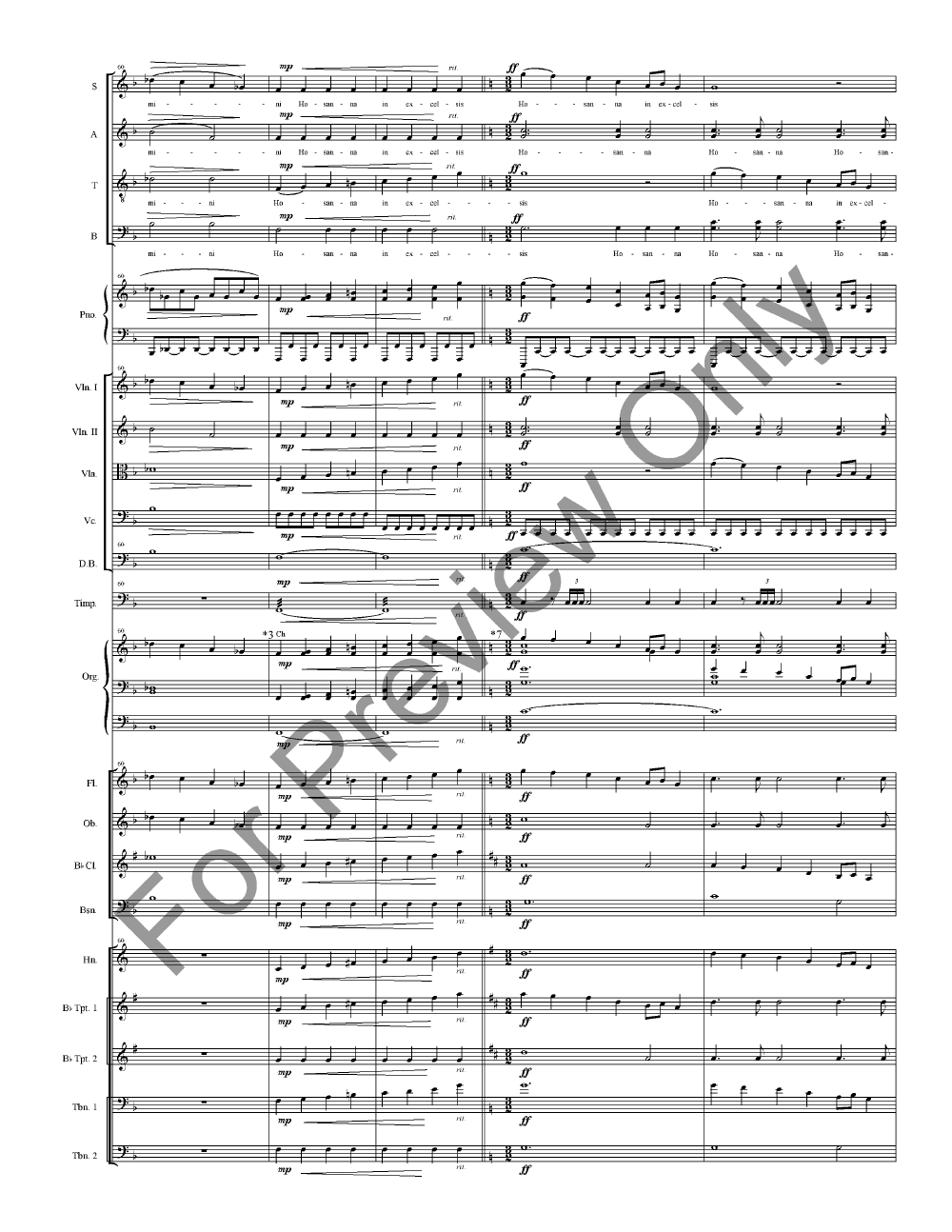 Wedding Mass Full Score with Orchestra Parts P.O.D.