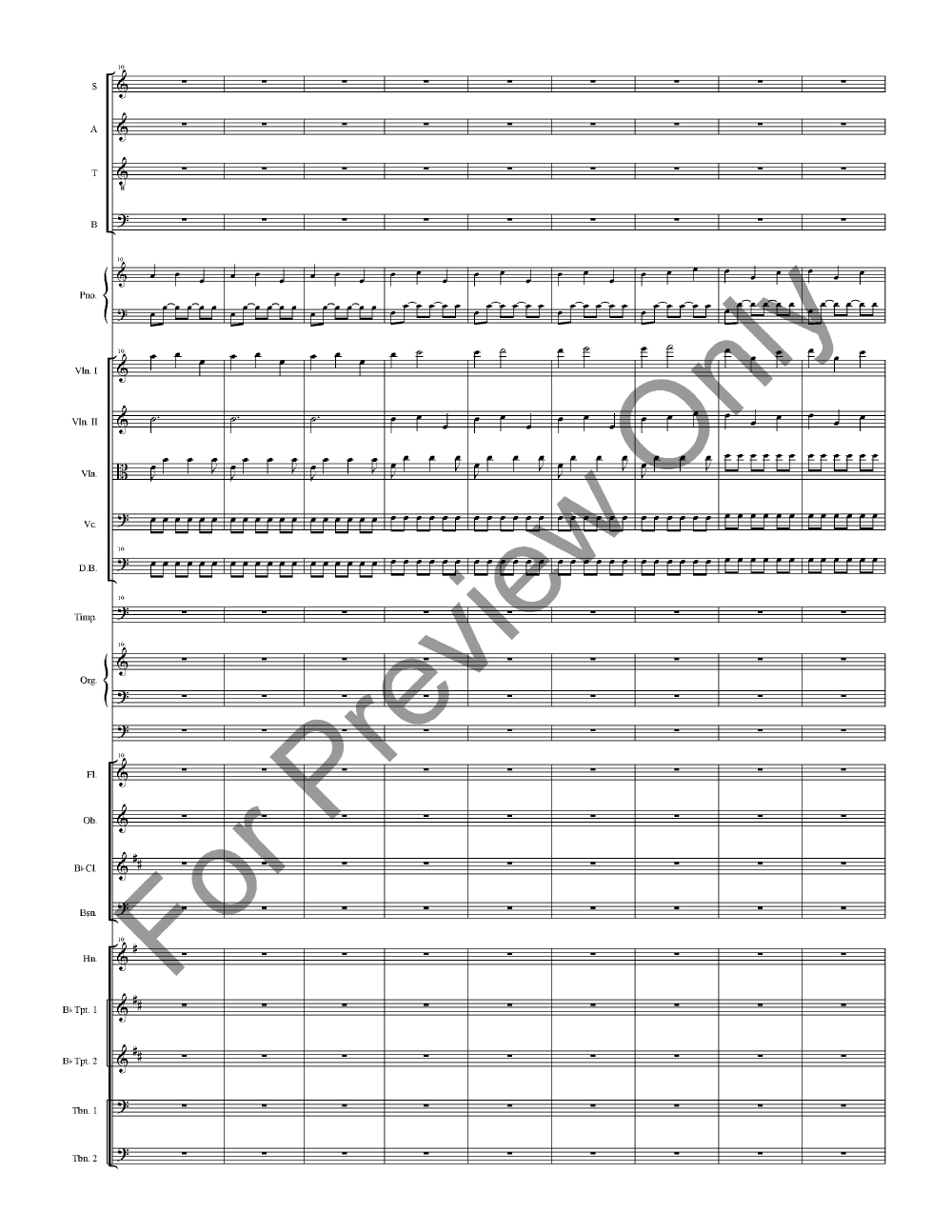 Wedding Mass Full Score with Orchestra Parts P.O.D.