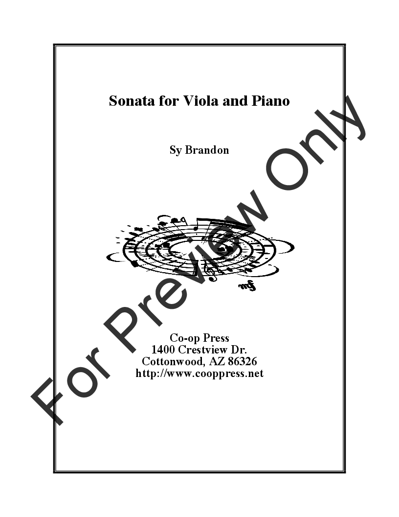 Sonata for Viola and Piano P.O.D.