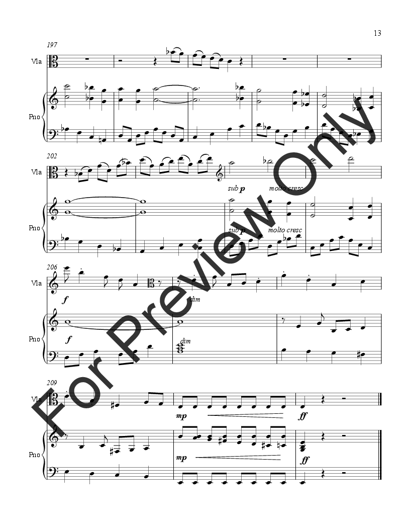 Sonata for Viola and Piano P.O.D.