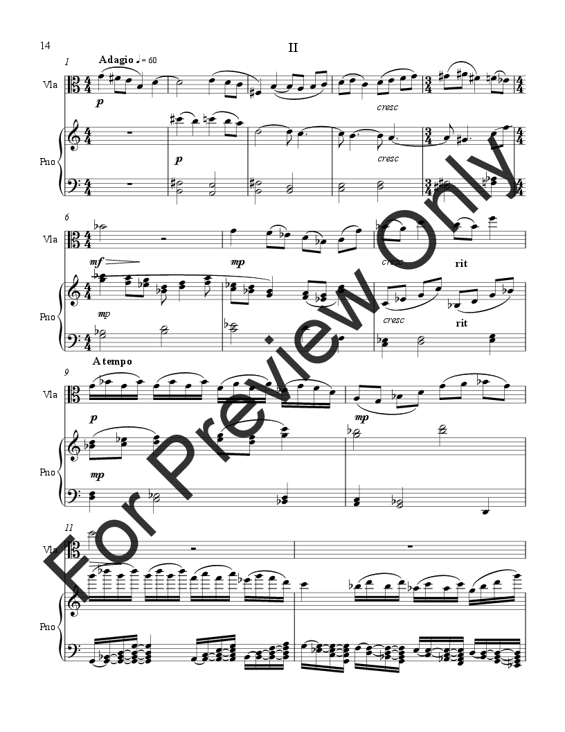 Sonata for Viola and Piano P.O.D.