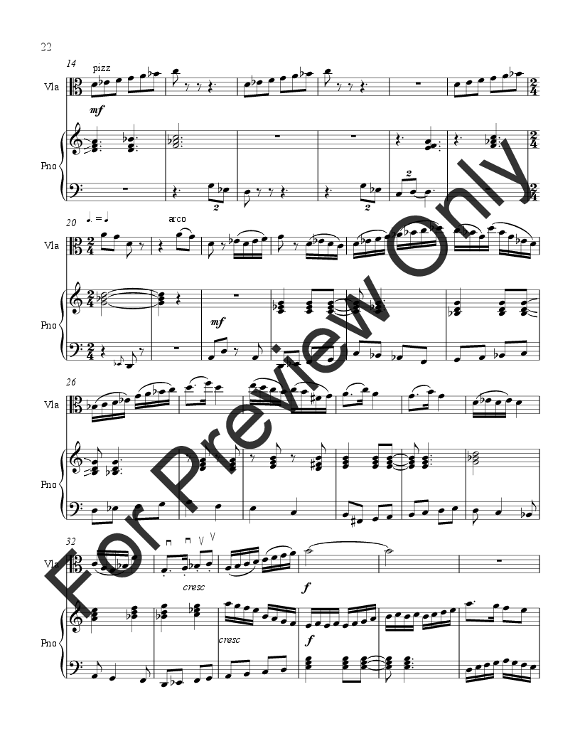 Sonata for Viola and Piano P.O.D.