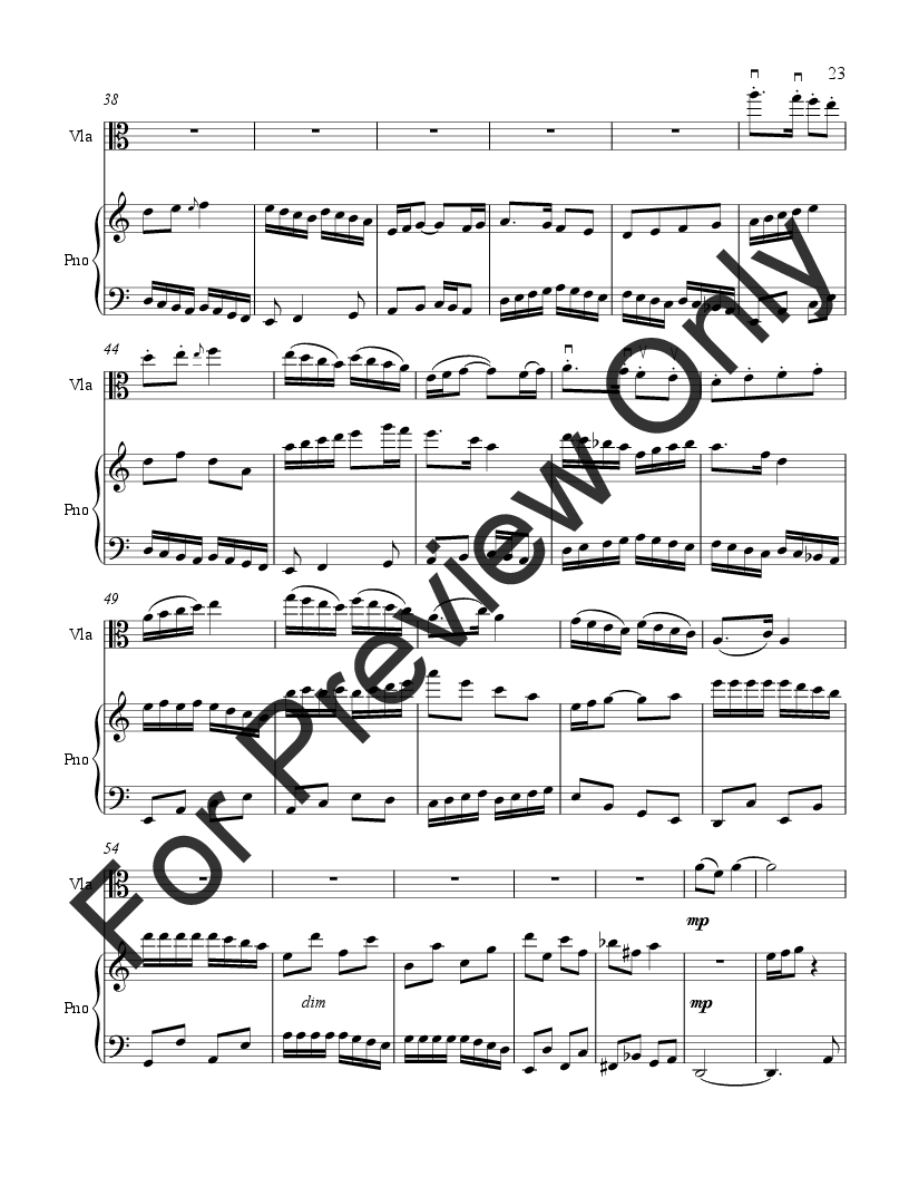 Sonata for Viola and Piano P.O.D.