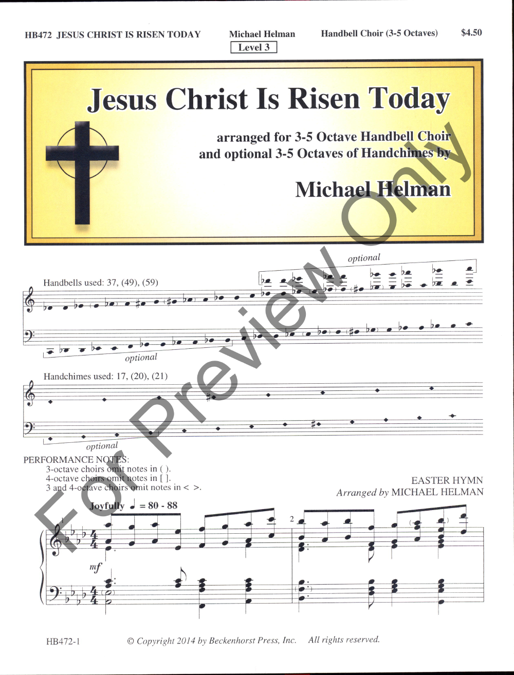 Jesus Christ Is Risen Today 3-5 Octaves