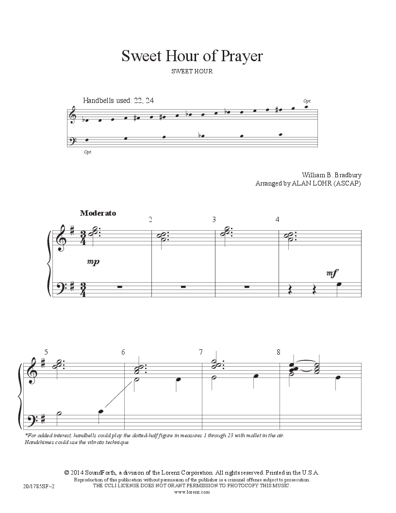 Sweet Hour of Prayer 2 Octaves