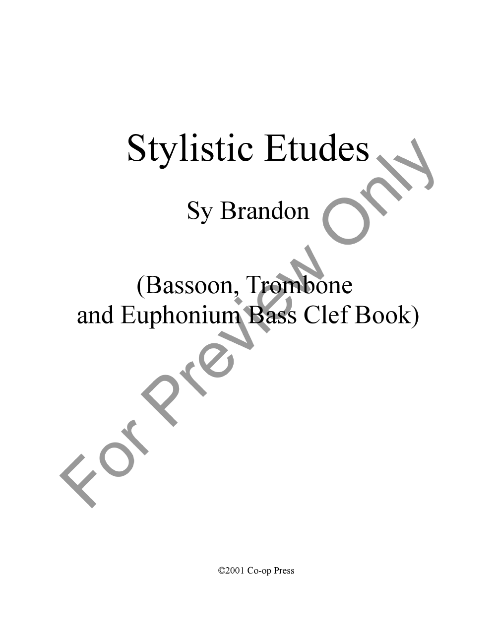 Stylistic Etudes P.O.D.