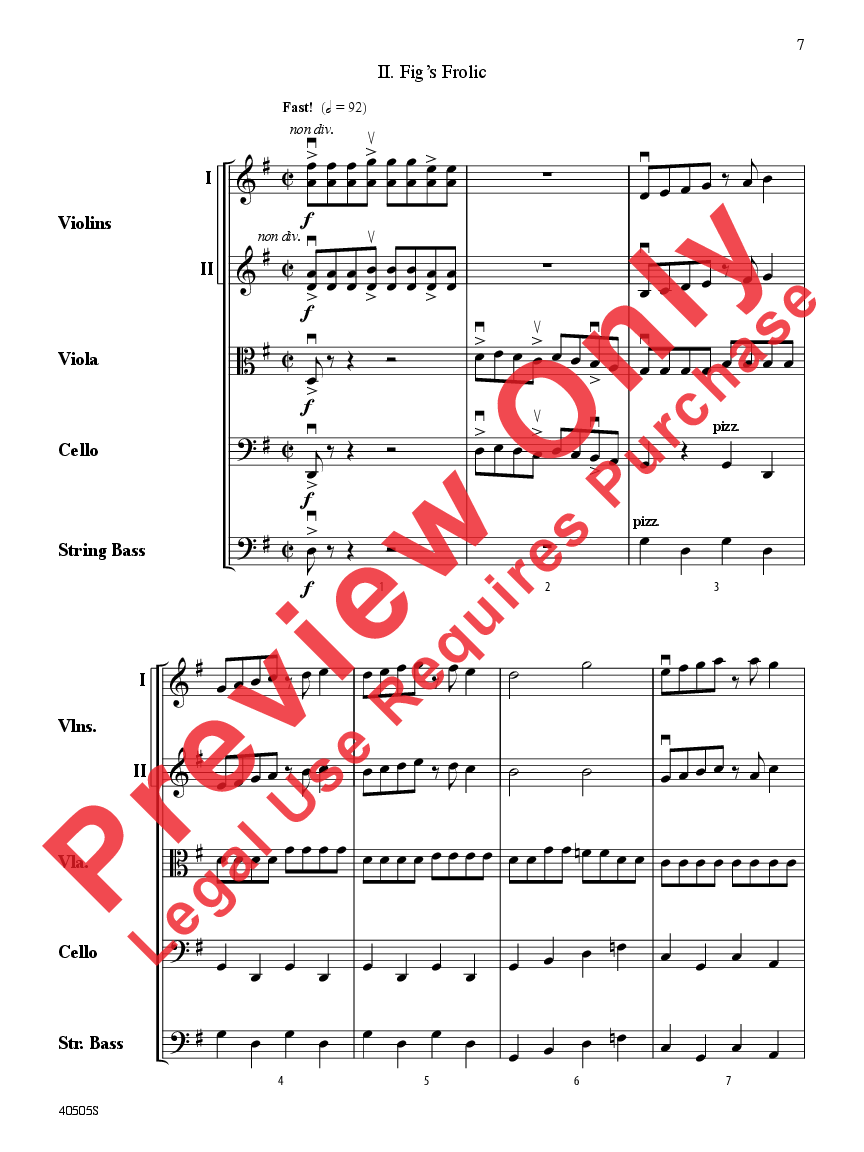 A Fiddler's Fancy Score