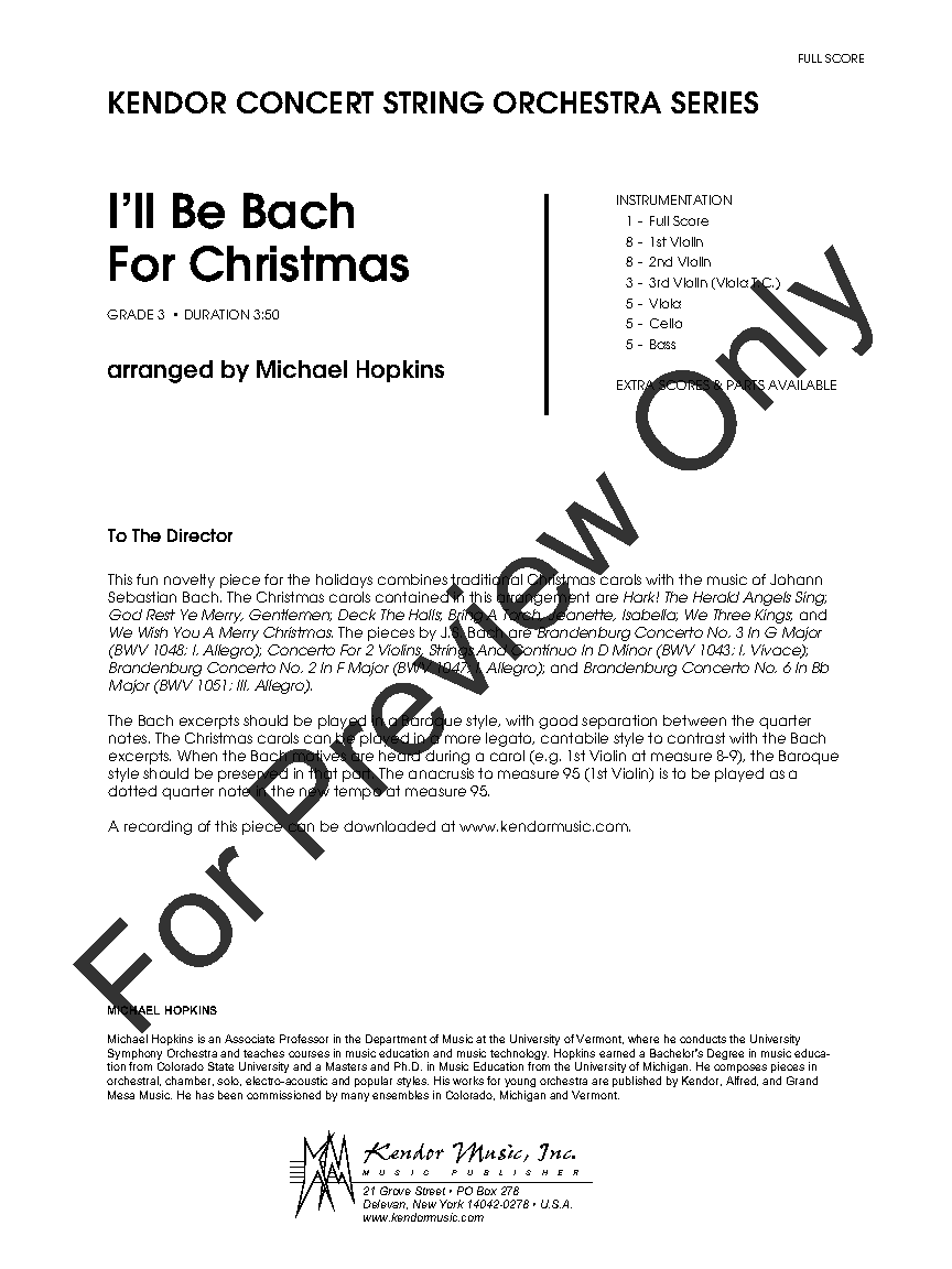 I'll Be Bach for Christmas