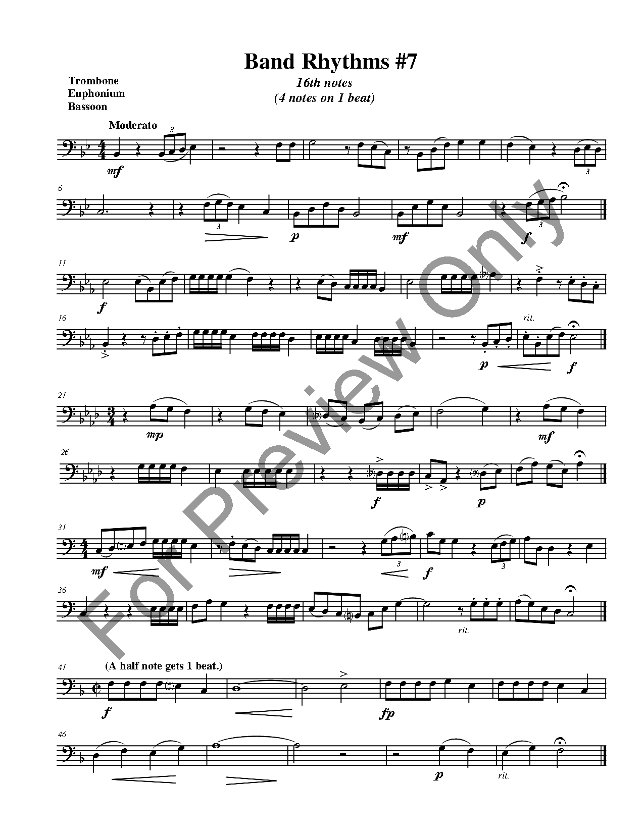 Band Rhythms: Euphonium P.O.D.