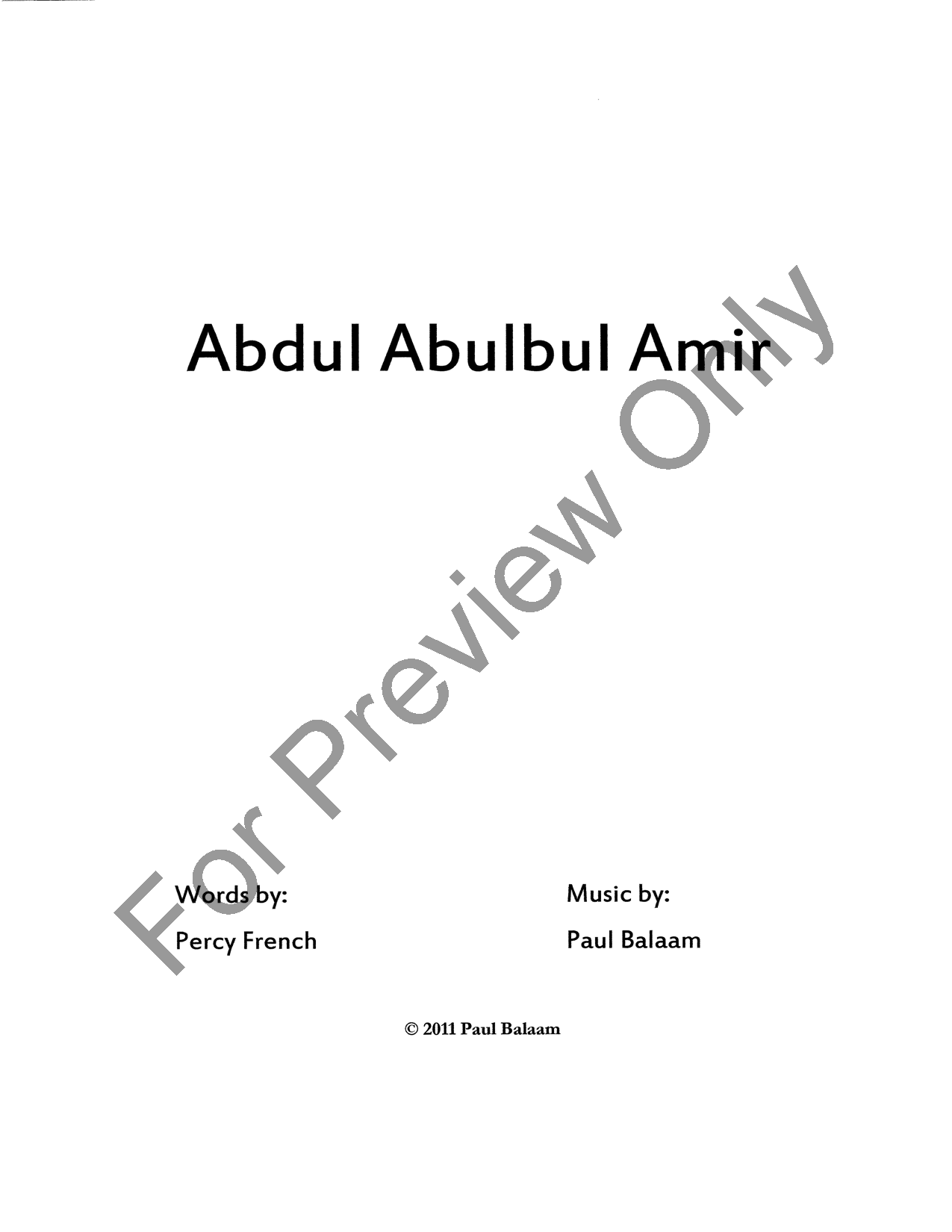 Abdul Abulbul Amir P.O.D.