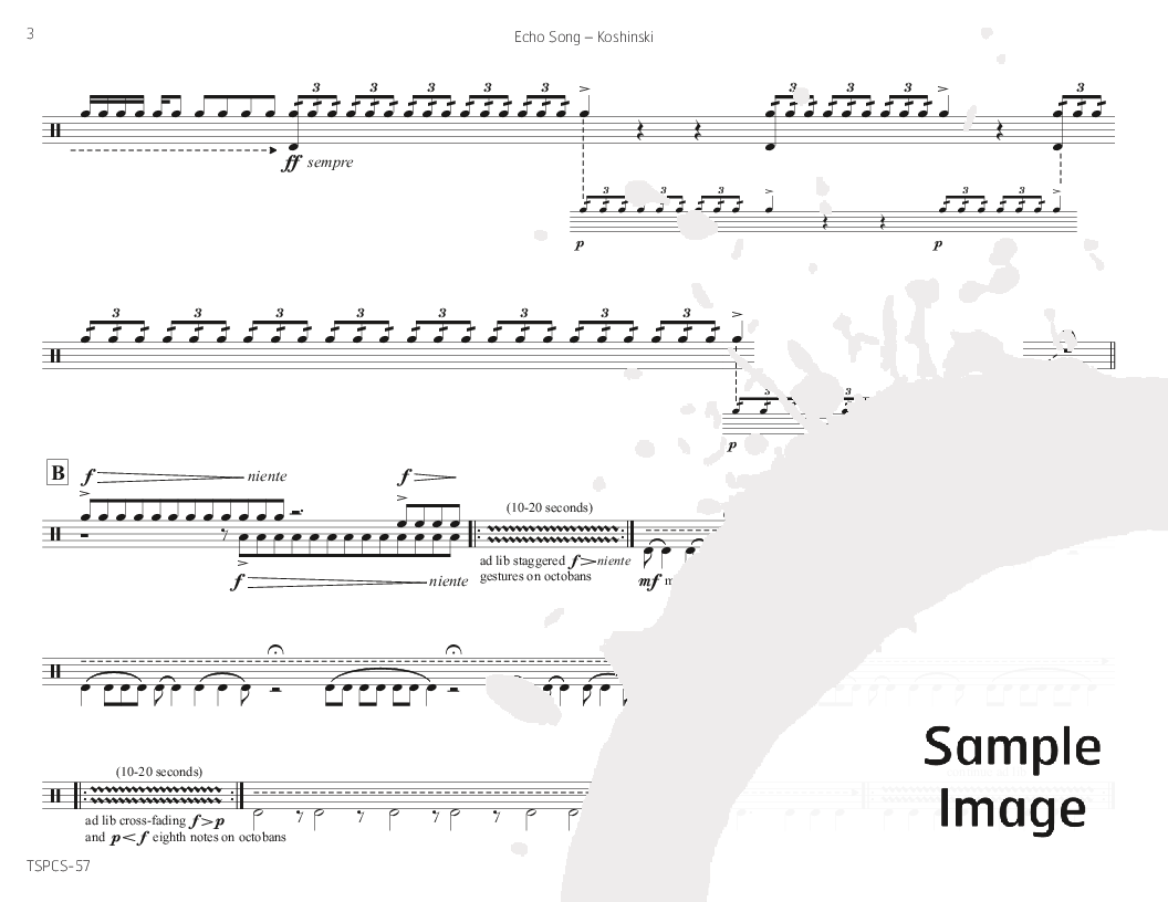 Echo Song Multi Percussion Solo, opt. Duet