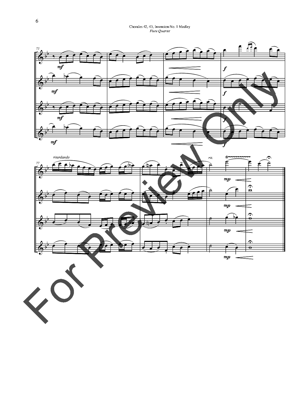 Chorales 42, 43, Invention No. 1 Medley P.O.D.