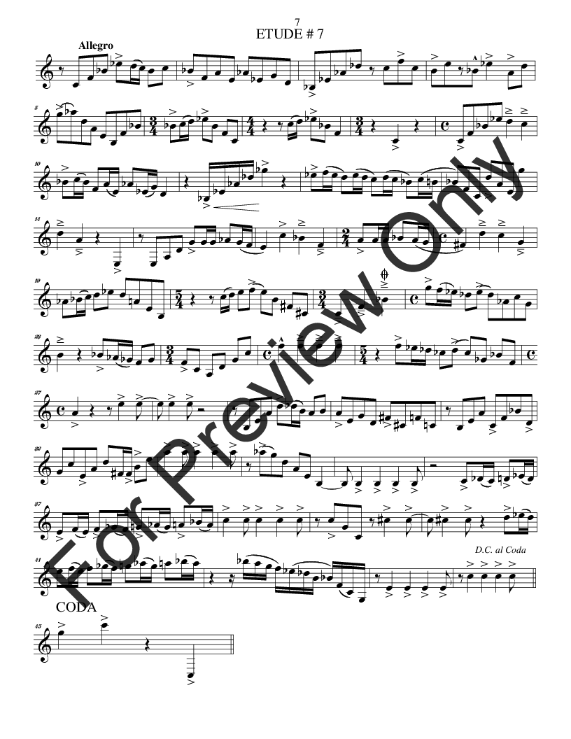 14 Etudes for French Horn P.O.D.