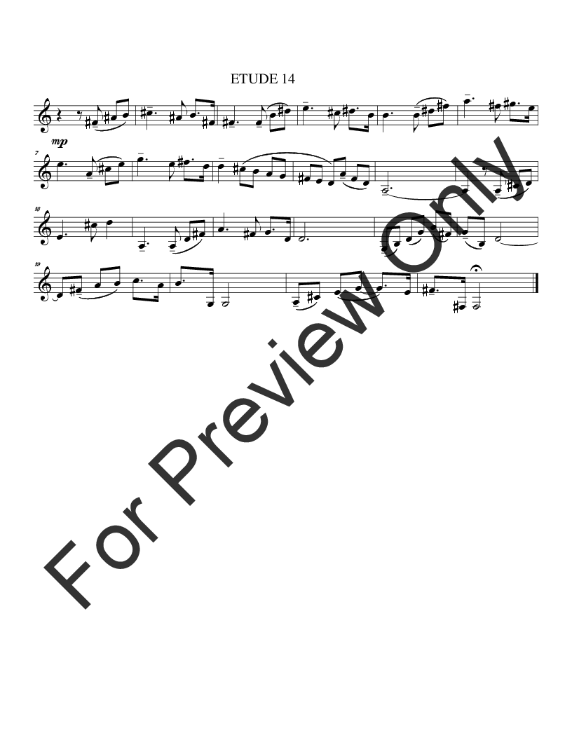 14 Etudes for French Horn P.O.D.