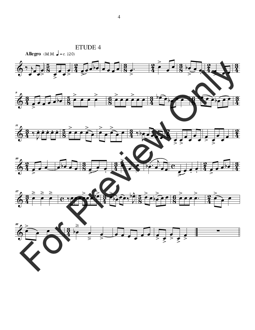 14 Etudes for French Horn P.O.D.